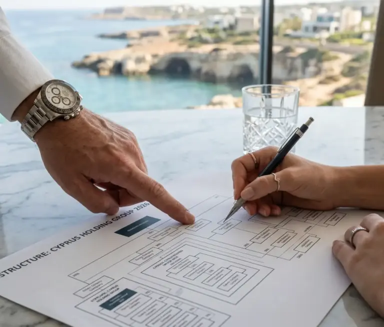 Cyprus Holding Structure Explanation on paper