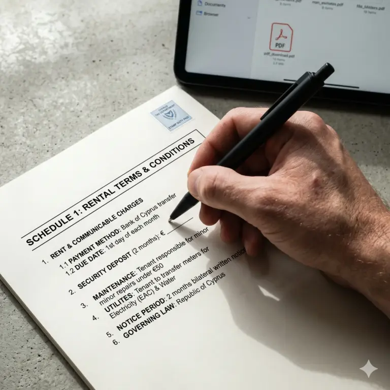 Rental Agreement Cyprus Terms and Conditions Template